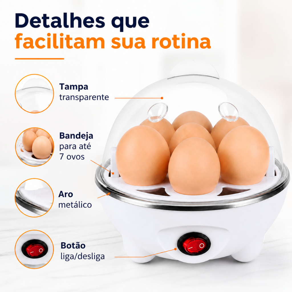 Uso do Cozedor de Ovos